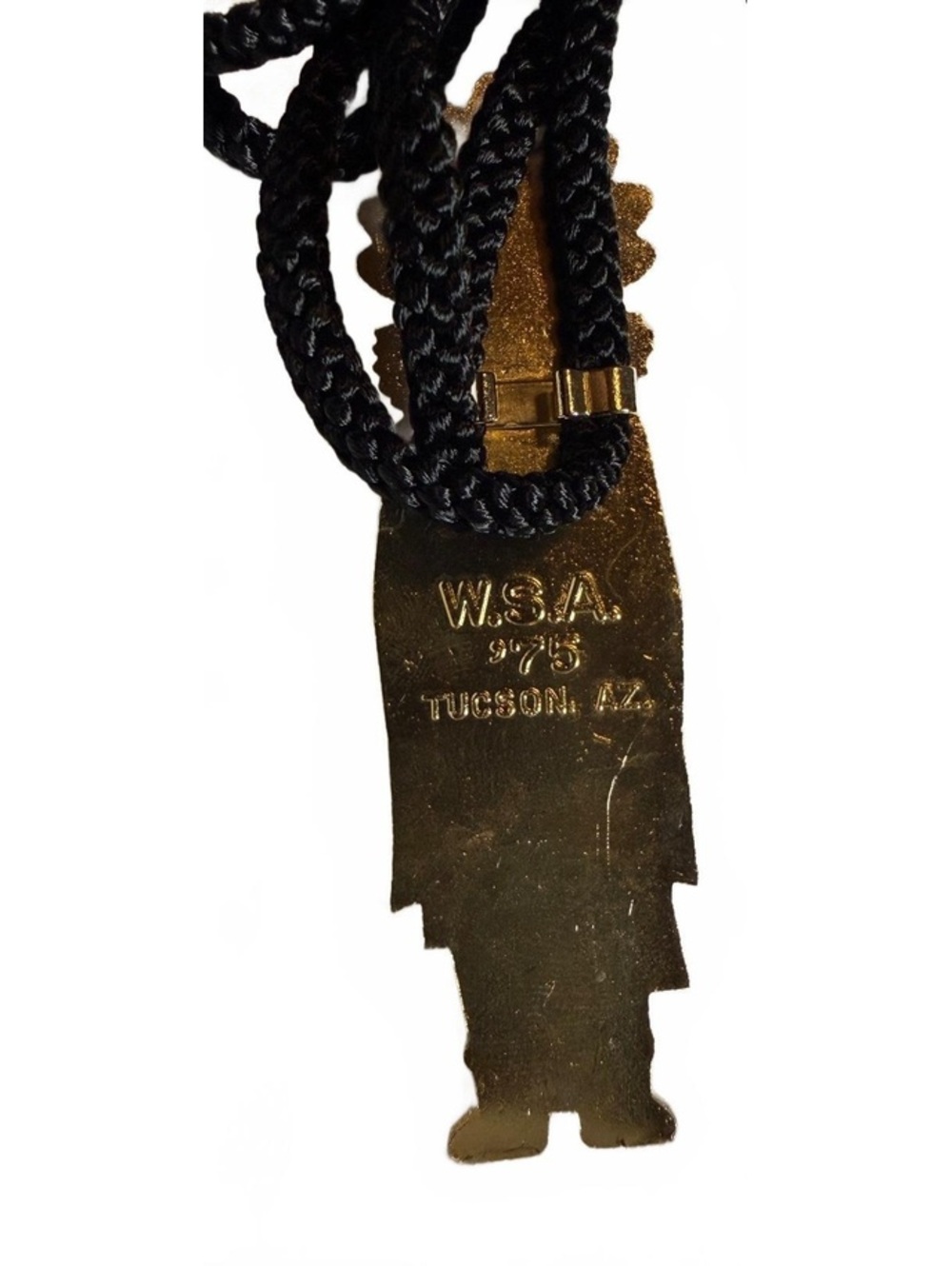 Black cord necklaces with enamel Kachina pendants